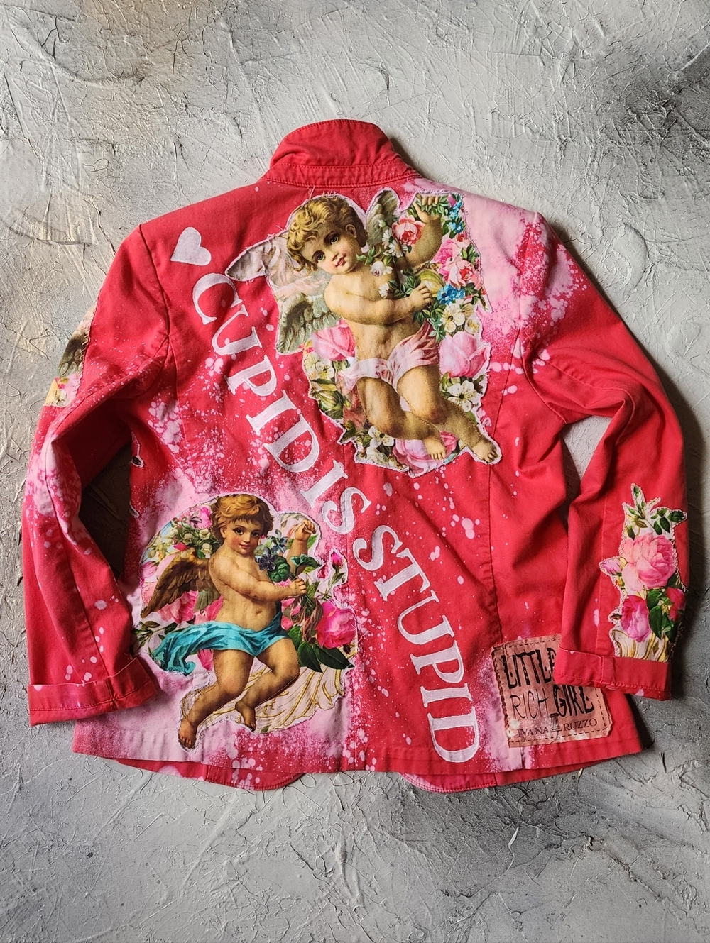 Angel Designer Jacket Cottage Patched Avangard Boho Artisan Distressed European
